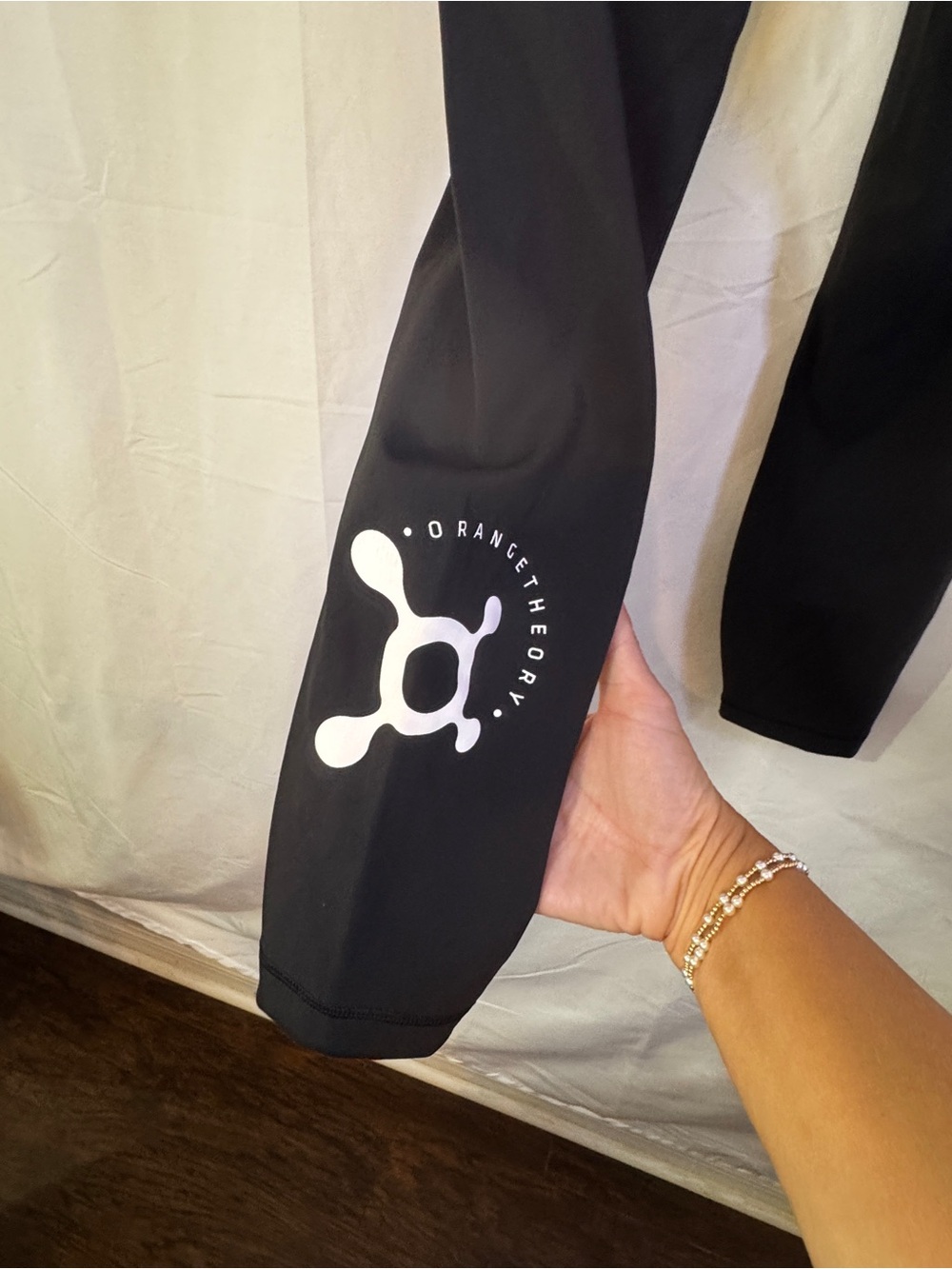 lululemon athletica Black ladies  Leggings with White orangetheory Logo Accent - Picture 3 of 6